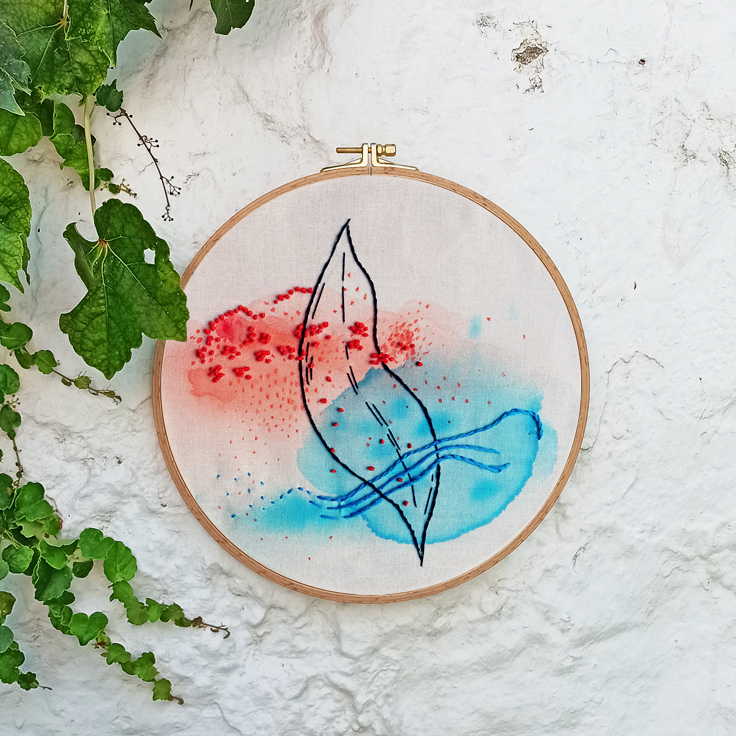 Naturaleza abstracta sobre acuarela